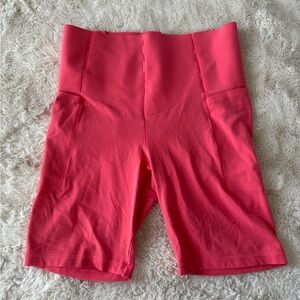 Aerie Offline Hot Pink Biker Shorts With Pockets